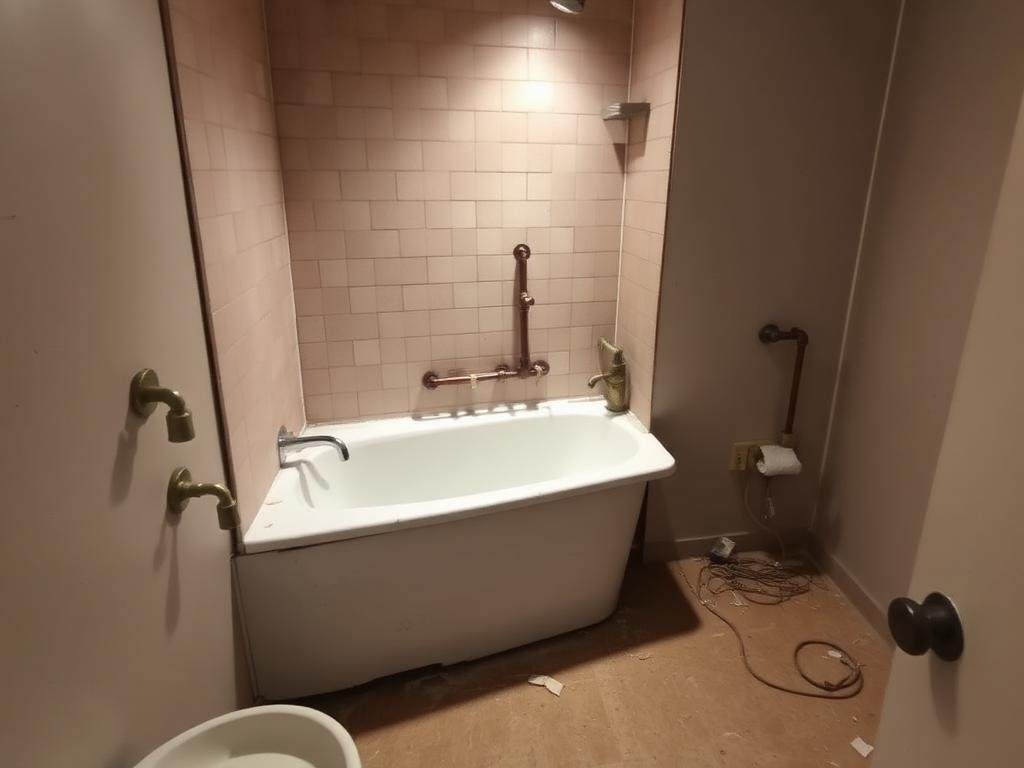 Unit 108, hall bath remodel Hall bath, before